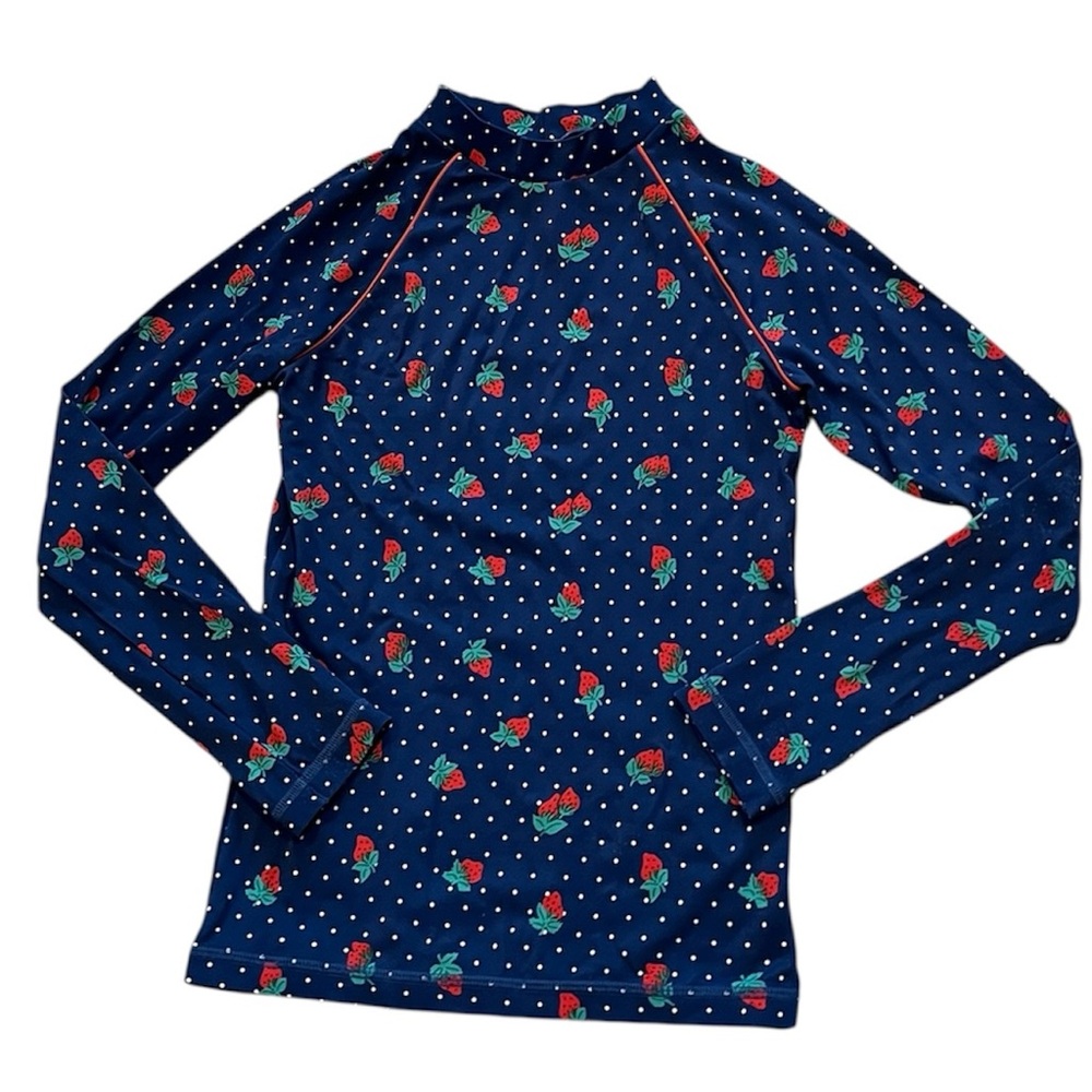 Mini Boden 9-10 Patterned long sleeve rashguard